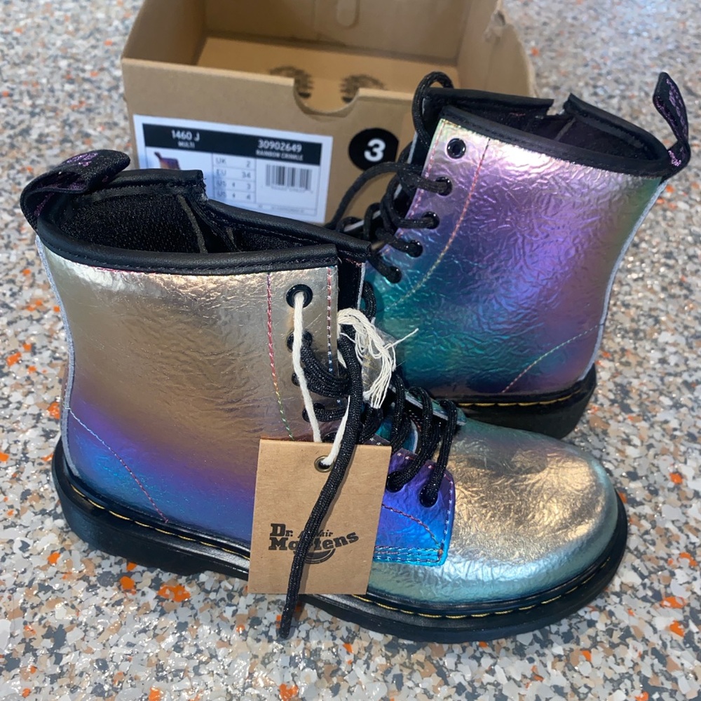 Dr. Martens Kids Multi Rainbow Boots - Picture 3 of 6